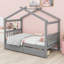 Lit en bois avec tiroirs-345080061