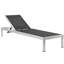 Chaise longue d'extérieur en aluminium avec coussins 3 pièces Shore-1521349610