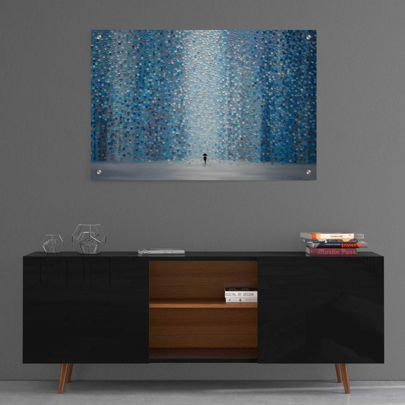 «Blue Rain» par - Impression sans cadre, H 24 po x l 36 po x P 0,2 po