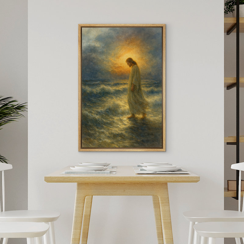 Jésus, art mural, impression sur toile, décoration murale de chambre à coucher, H 36 po x l 24 po, Naturel