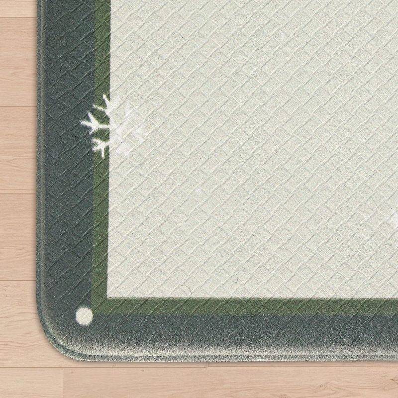 Tapis de cuisine Laura Ashley Christmas Hollybrook, 17,5 po x 32 po, Vert houx