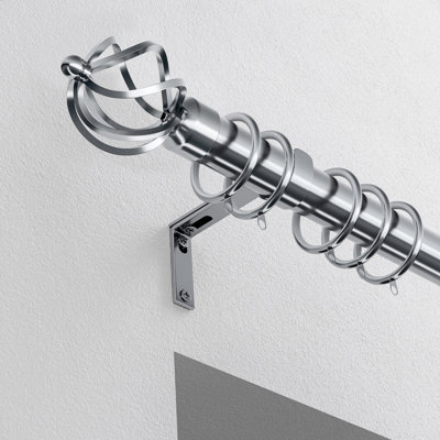 Steel 2.8cm Single Curtain Pole