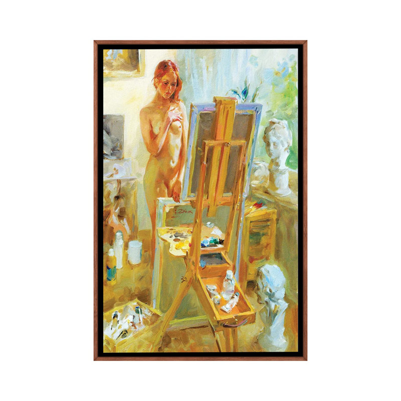 Model In Atelie by Igor Zhuk - Painting on Canvas
