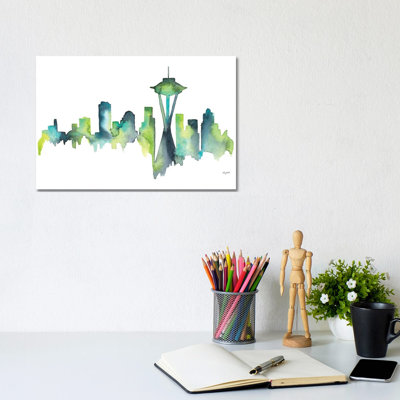 Seattle Skyline 1 Piece Wrapped Canvas Painting