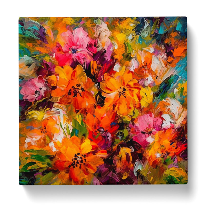 Floral Expressionism No.4 - No Frame Print, 35cm H x 35cm W x 3cm D