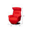 Fauteuil inclinable électrique pivotant de 320 degrés en cuir italien Eclipse-676204631