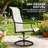 Set of 2 High-Back Swivel Mesh Patio Chairs (Beige)-1863033382