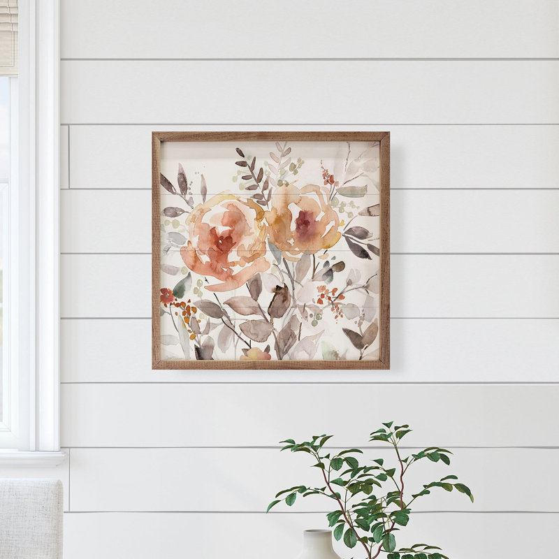 Fleurs ensoleillées I par Carol Robinson, H 16 po x l 16 po