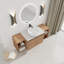 Meuble-lavabo mural avec lavabo d'art et tablettes de rangement, porte à fermeture en douceur-1364994309