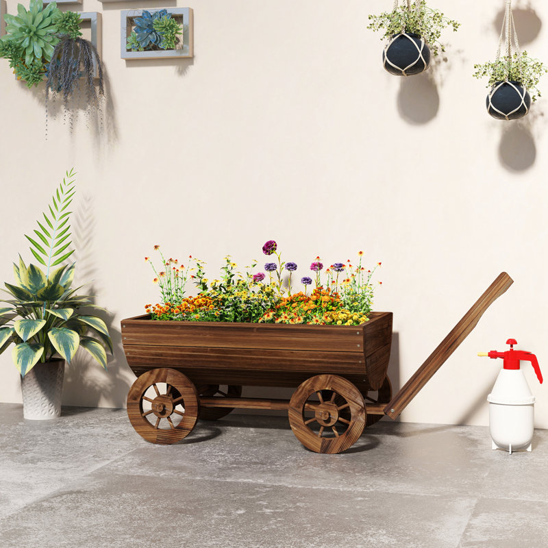 Boîte à fleurs en bois Outsunny