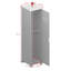 Schwarz 1 Door Manufactured Wood Wardrobe-731955769