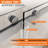 60"W x 66"H Sliding Shower Door, 3/8”(10mm) Tempered Glass, Stainless Steel Track, Smooth Glide with Buffer, Adjustable 4” Range, Left/Right Installation-119702978