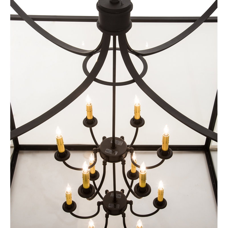 Lustre géométrique 16 lumières façon bougie