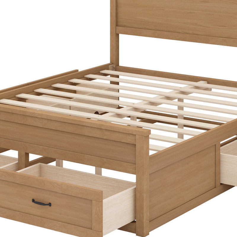 Base de lit en bois avec tiroirs, Dérive en mer