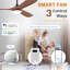  Ventilateur de plafond de style moderne à 3 pales de 60 po avec télécommande Nicola-543563002
