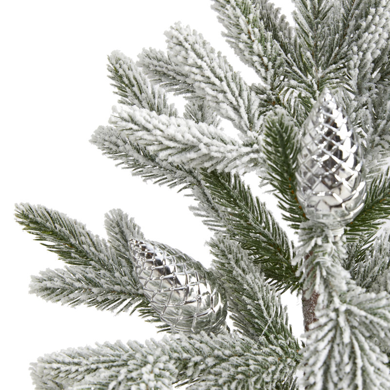 Sapin de Noël artificiel floqué 2 '