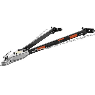 Tow Bar, 5500 lbs Towing Capacity with Chains, Powder-Coating Alloy Steel Bumper-Mounted Universal Towing Bar, Coupler Fits 2-Inch Ball Hitch, 39.4-Inch Opening Width, for RV Car Trailer Truck