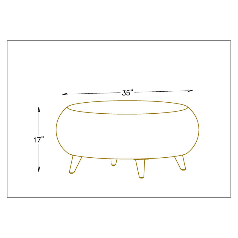 Costas Single Coffee Table, Natural