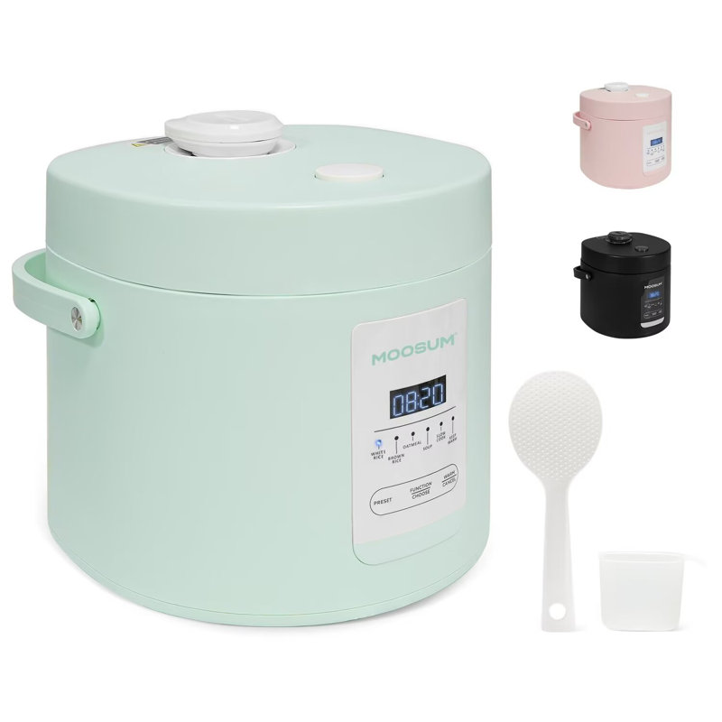 Multi Mini Rice Cooker 2-cups Uncooked (1.2L), Green