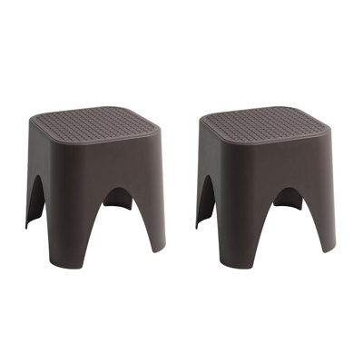 Pouf repose-pieds d'extérieur en plastique de 38 cm