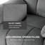 Fauteuil inclinable et pivotant surdimensionné Latitude Run® pour adultes avec chaleur et massage-1575222952