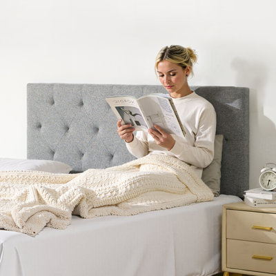 Headboard, Full Size Headboard with Adjustable Height, Comfortable Diamond Tufted for Full Size Bed, W 56.3 x H(35.6-47.4) inches, Ideal for Bedroom, by Winston Porter