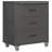 Heavy-Duty Metal Storage Cabinet With Wheels - 3 Drawer Tool Cabinet For Garage, Office, And Home Organizer Solutions, Black/Gray (Cabinet)