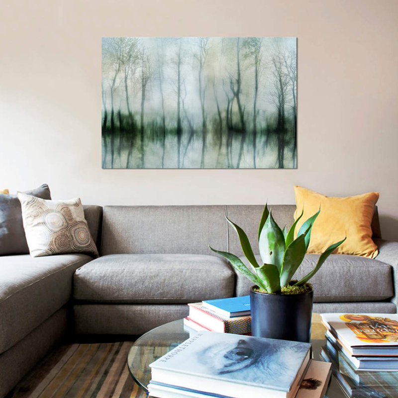 « ponded pond », impression sur toile, H 18 po x l 26 po x P 1,5 po, Toile tendue, Pas de tapis
