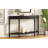 55" Elegant Half-Moon Entryway Table with Wood Veneer and Open Shelf for Hallways or Foyers