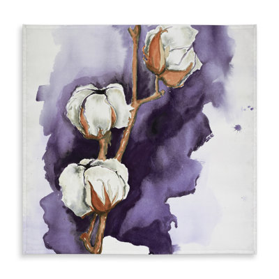 Cotton Flowers Tablecloth | Indoor/Outdoor Purple Decor