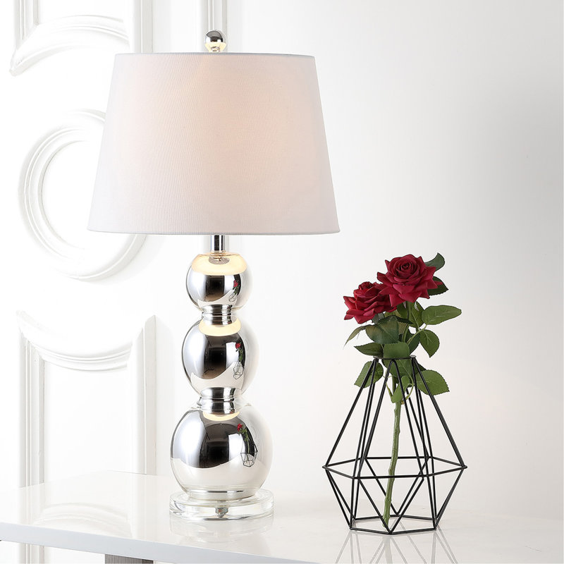 Ensemble de lampes de table 26,5 po Dearis, Argent