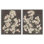 Ensemble de 2 estampes de fleurs sur fond bourgogne sur bourgogne, design par June Erica Vess