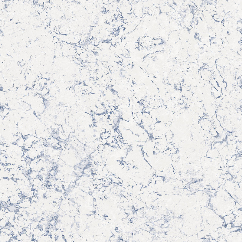 Marble Effect Wallpaper, Off White/Blue