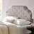 Grey Fabric Headboard For Bedroom - Queen & Full Sized With Contemporary Grace Button Diamond Stitch And Appealing Nailhead Accents Assembly Required Dazzling