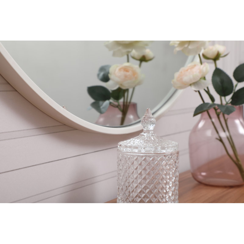 Miroir Cassie, 42 po x 42 po, Blanc