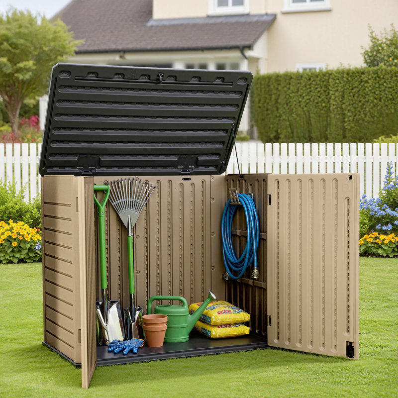 4.25 ft. W x 2.4 ft. D Resin Storage Box-270 Gallon, Brown