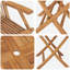 Solid Wood Patio Dining Set Table,