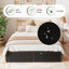 Lit plateforme avec 2 tiroirs de rangement, 4 points de fixation, grand lit avec tiroirs à grain de bois-336311308-336311298