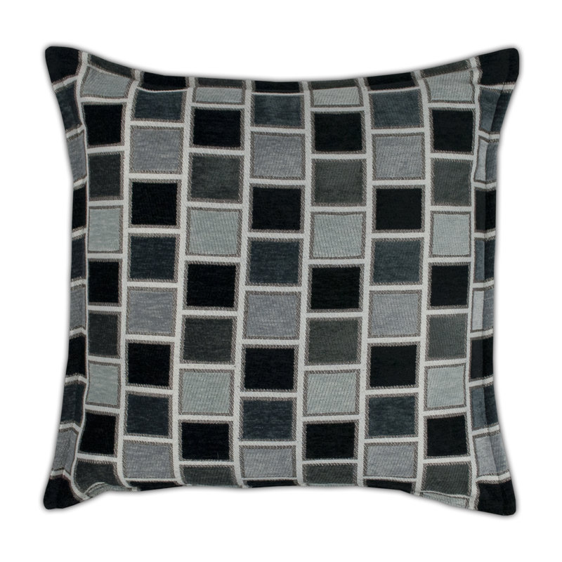 Coussin décoratif stonewall, Gris / noir