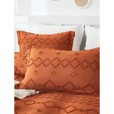 EMME 2/3pcs Boho Duvet Cover Set, Luxury Bohemian Style Geometric,Boho Embroidery Bedding Sets