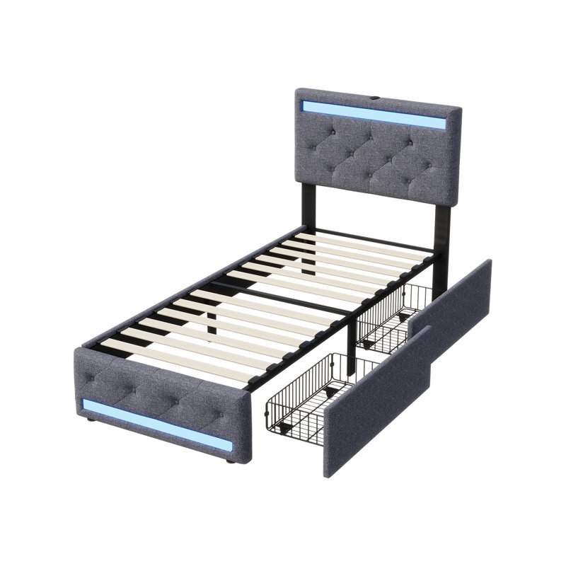 Drawers Bed Frame, Single (3')