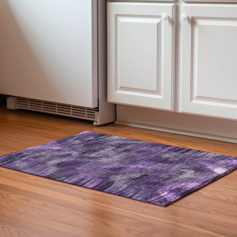 Premium Machine Washable Prisco Purple Rug