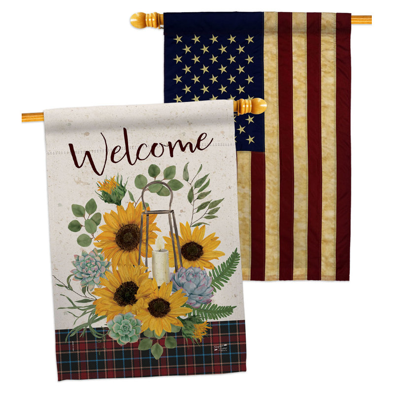 Drapeau de maison à 2 côtés en polyester / mélange de polyester 40 x 28 po