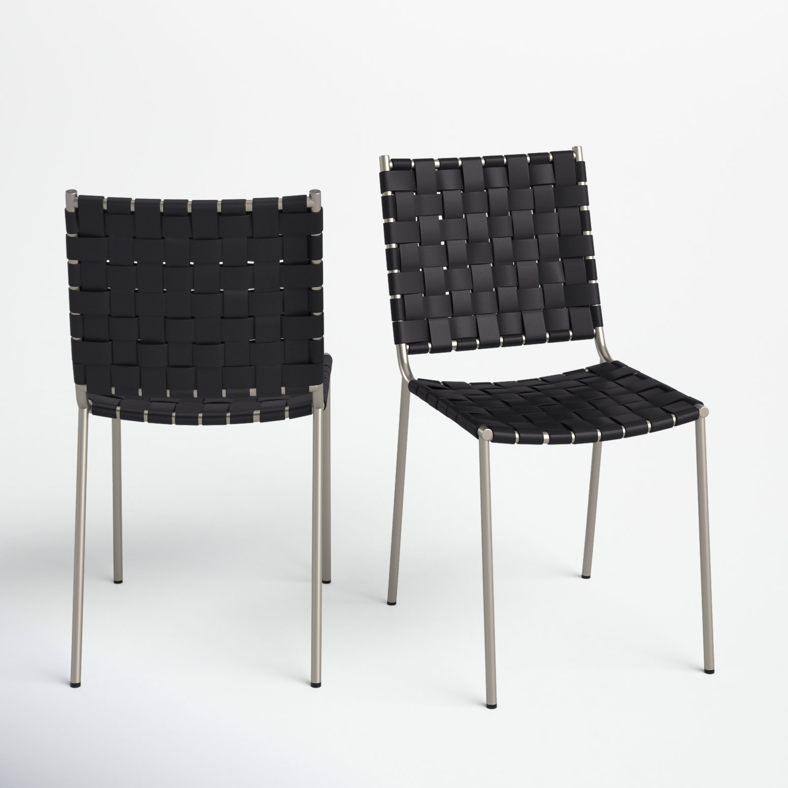 Ryland Dining Armchair, Black, Silver