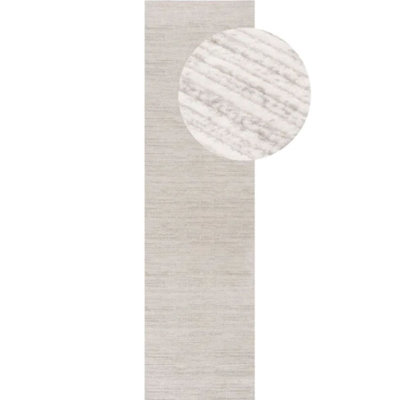 Carmel Modern Striped Cream/Grey Area Rug