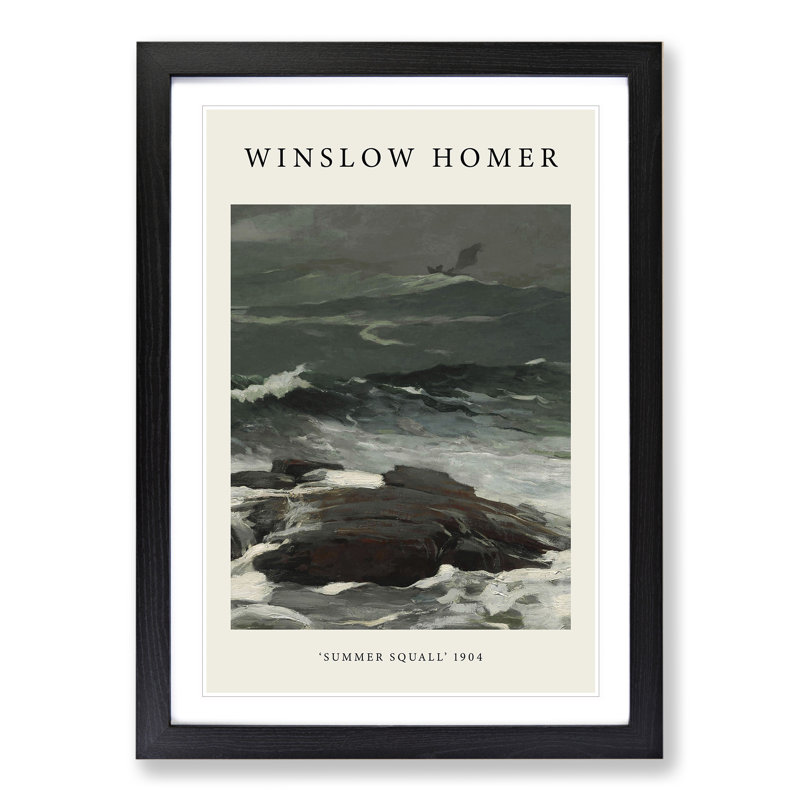 Summer Squall by Winslow Homer - Single Picture Frame Print, Black Framed, 36cm H x 27cm W x 2cm D