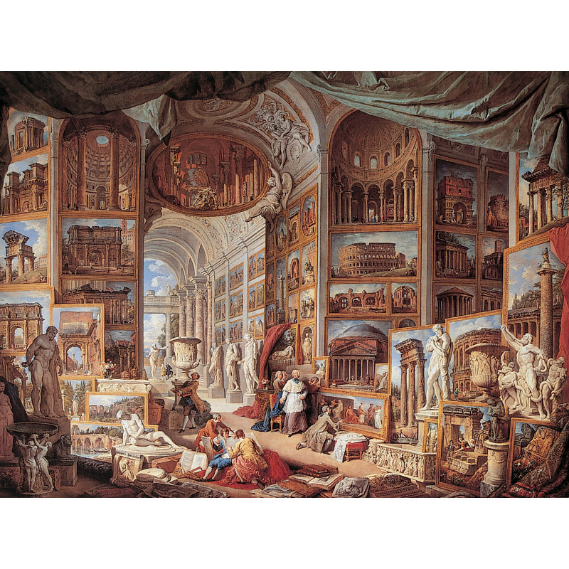«Vedute Di Roma Antica» par Giovanni Paolo Panini, reproduction sur toile tendue, H 36 po x l 48 po
