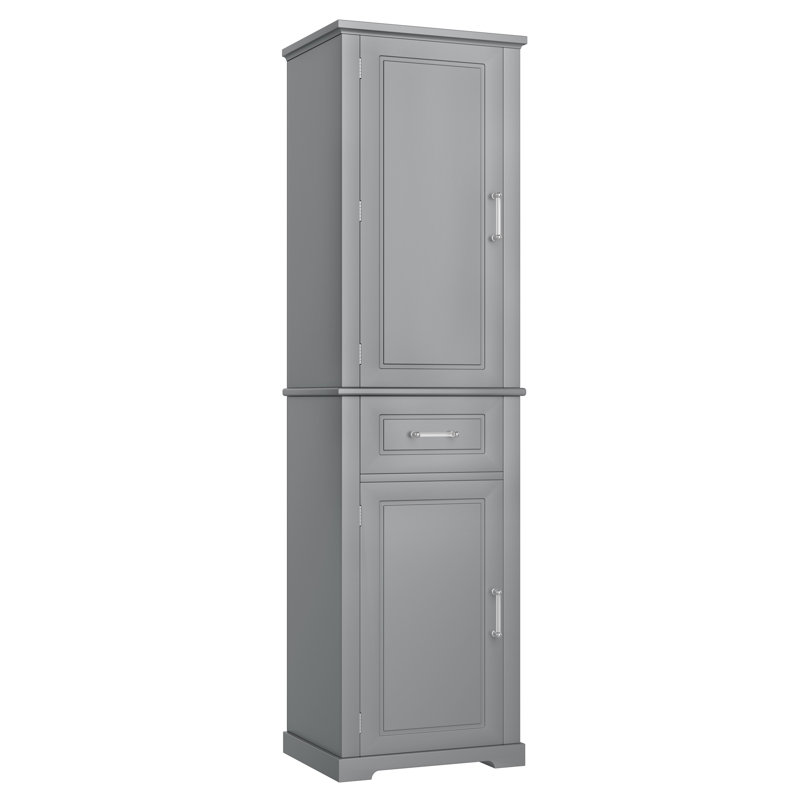 Armoire de cuisine de 72,1 po de hauteur avec tiroir, Gris