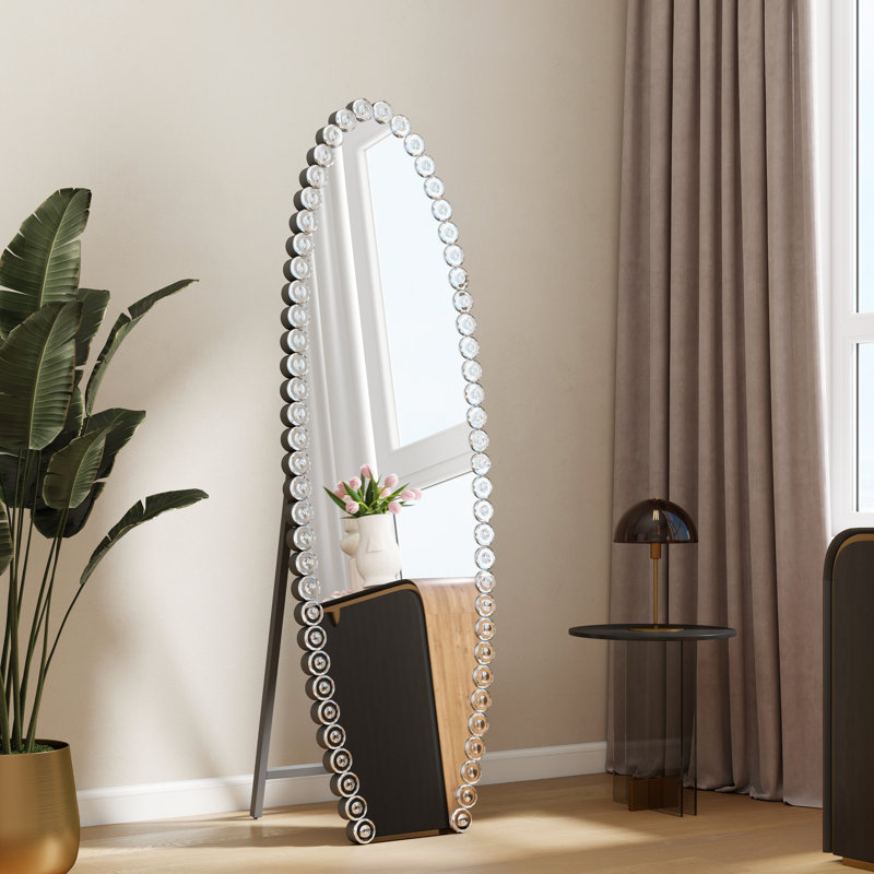 Casmer Crystal Full Length Mirror with Stand