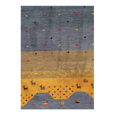 Canvello Gabbeh Brown And Grey Rug - 6'9 X 8'9"